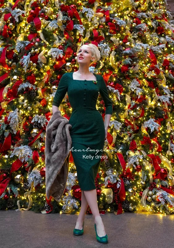 long sleeve Kelly - retro vintage dress pencil