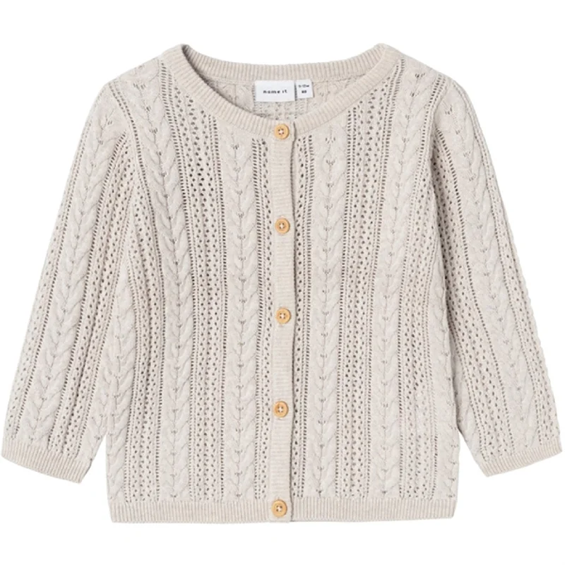 Asymmetric cardiganName it Peyote Melange Bepil Knit Cardigan