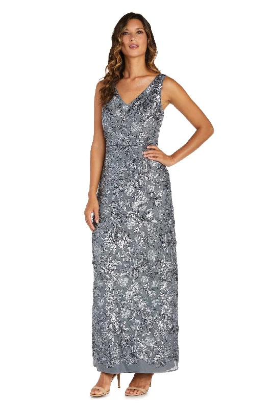 TightbeltR&M Richards 9171P Long Formal Petite Dress