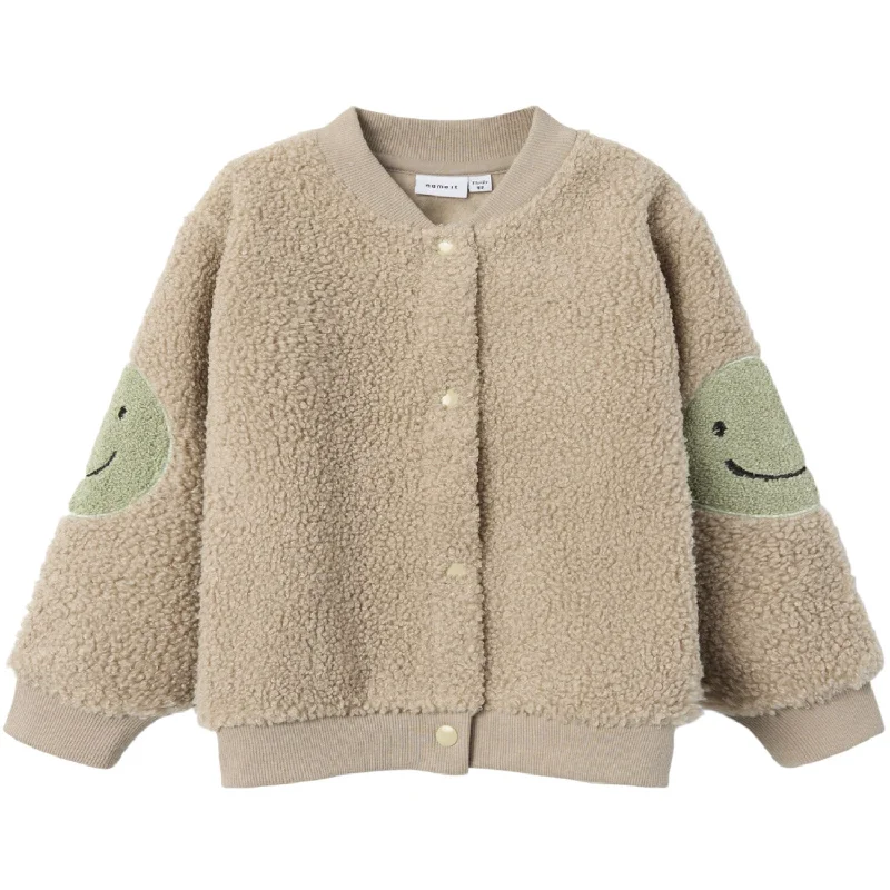 Wedding cardiganName It Pure Cashmere Sand Regular Teddy Cardigan