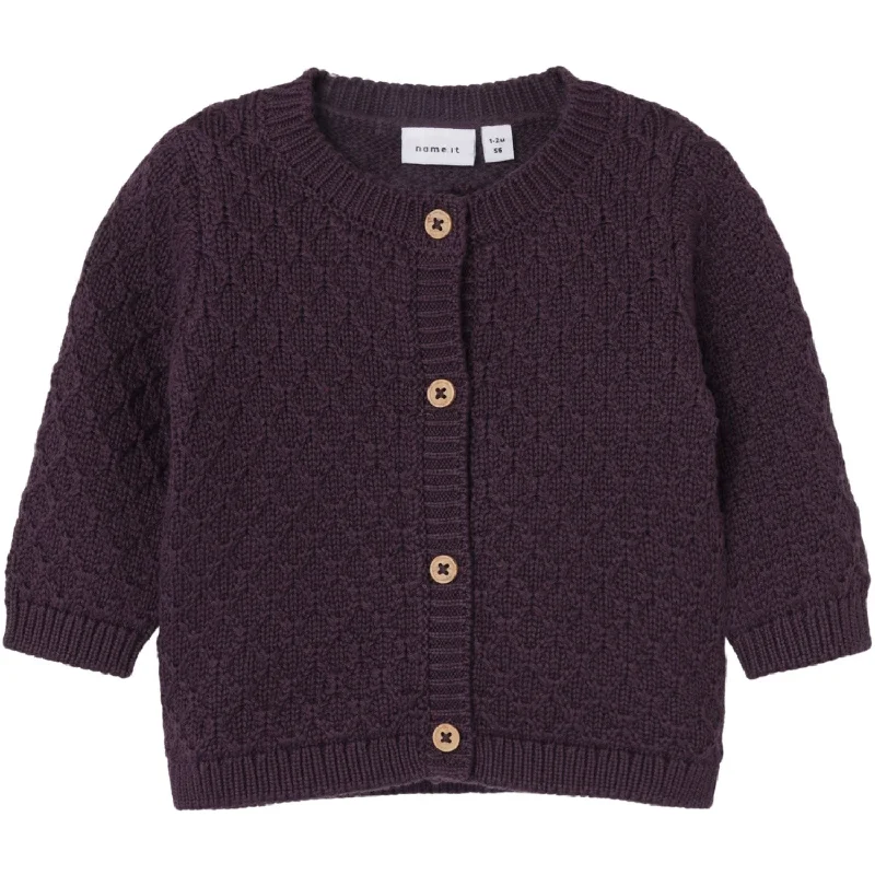 Party cardiganName It Plum Perfect Lomille Knit Cardigan