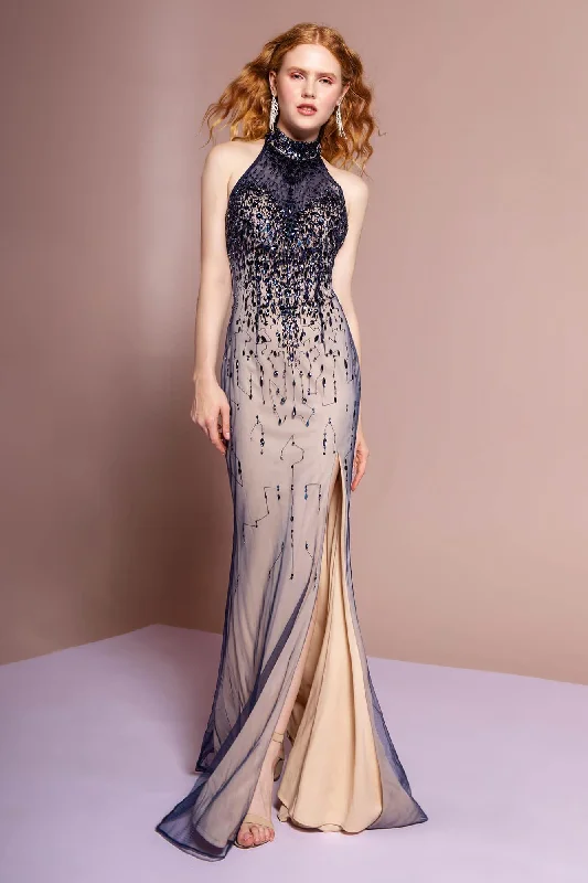 TightbraProm Long Formal Dress Halter Neck Evening Gown