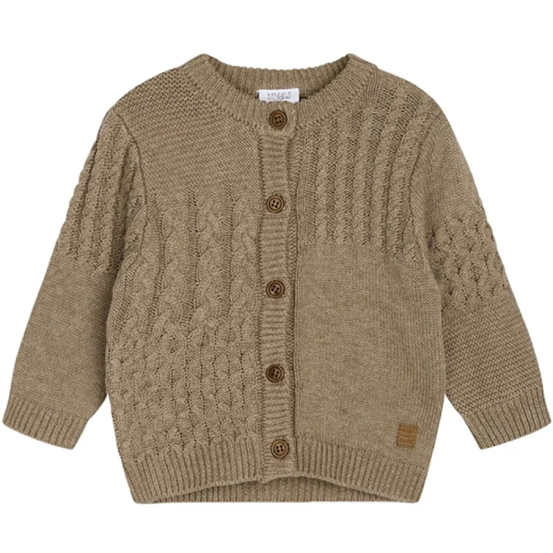 Organic cardiganHust & Claire Baby Deer Brown Melange Charli Knit Cardigan