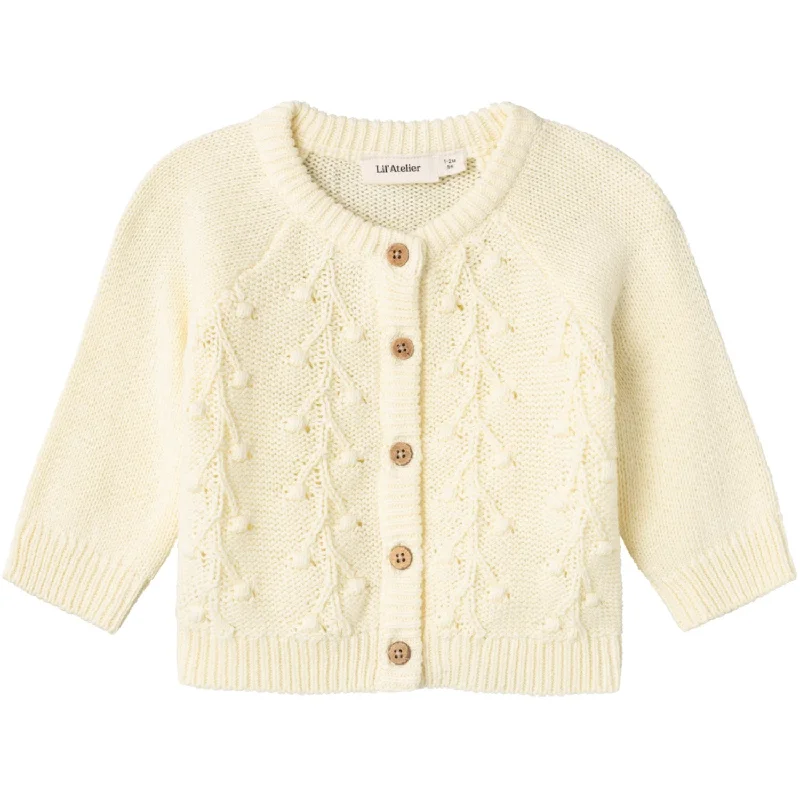 Retro cardiganLil'Atelier Lemon Icing Kaja Knit Cardigan