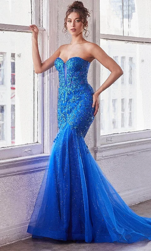 TightnessCinderella Divine CB139 - Evening Dress with Glittery Sequin Design