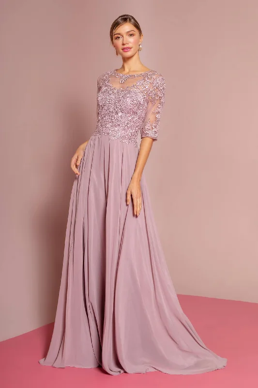 TightlaceChiffon Mother of the Bride Long Dress Formal