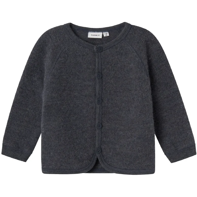 Button-up cardiganName It Ombre Blue Wmino Wool Cardigan