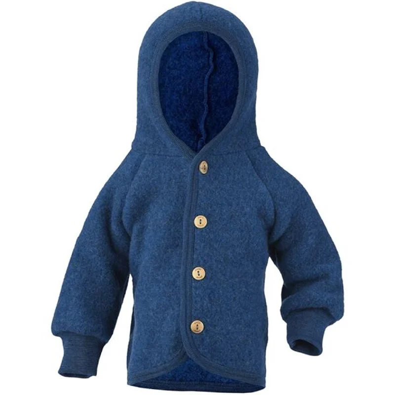 Padded cardiganEngel Hooded Cardigan m. Træknapper Blue Mélange