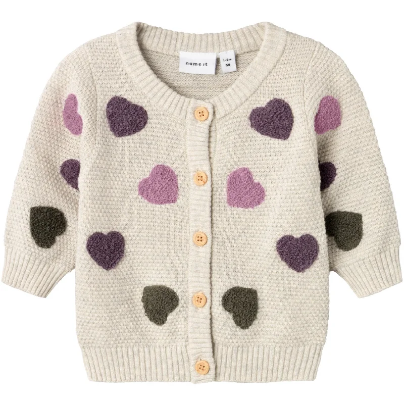 Striped cardiganName It Peyote Melange Neheart Knit Cardigan