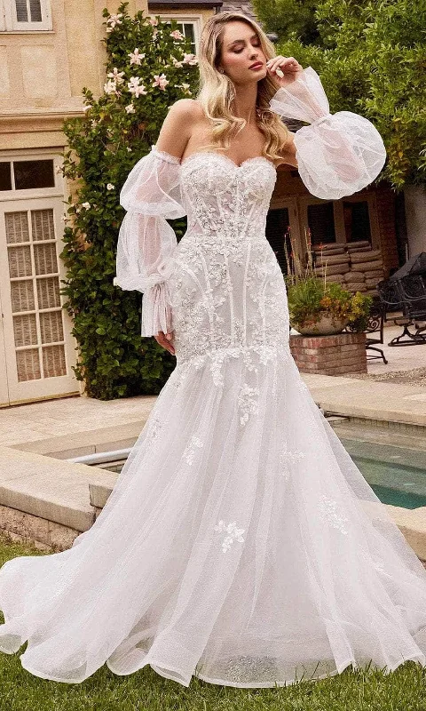 TightwadCinderella Divine CD858W - Puff Sleeve Wedding Gown