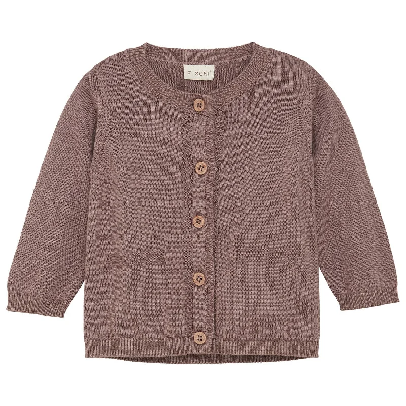 Heated cardiganFIXONI Deep Taupe Cardigan Knit