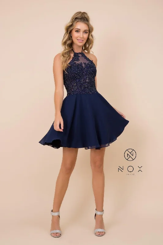 TightstrategyShort Halter Neck Homecoming Prom Dress