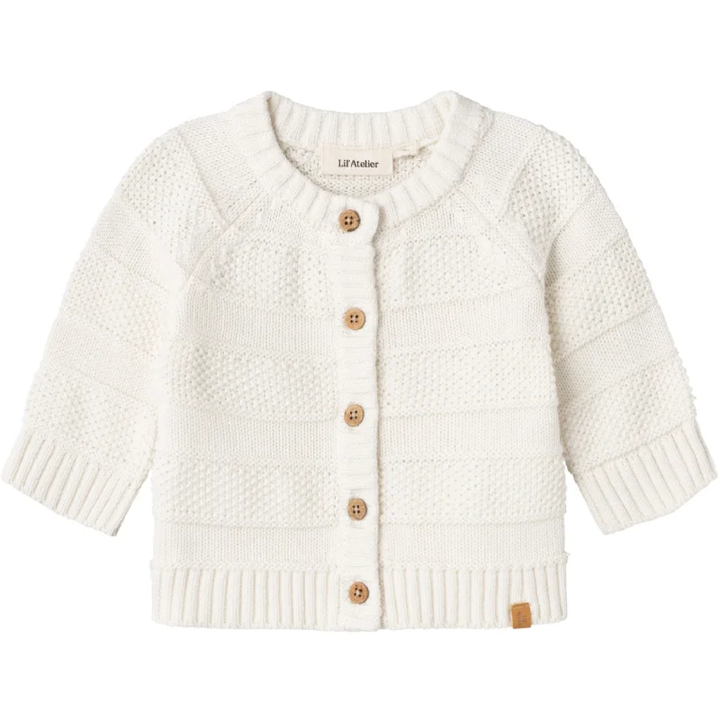 Beaded cardiganLil'Atelier Coconut Milk Larson Knit Cardigan