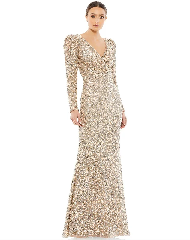 TightholdMac Duggal 5510 Long Sleeve Sequins Formal Dress