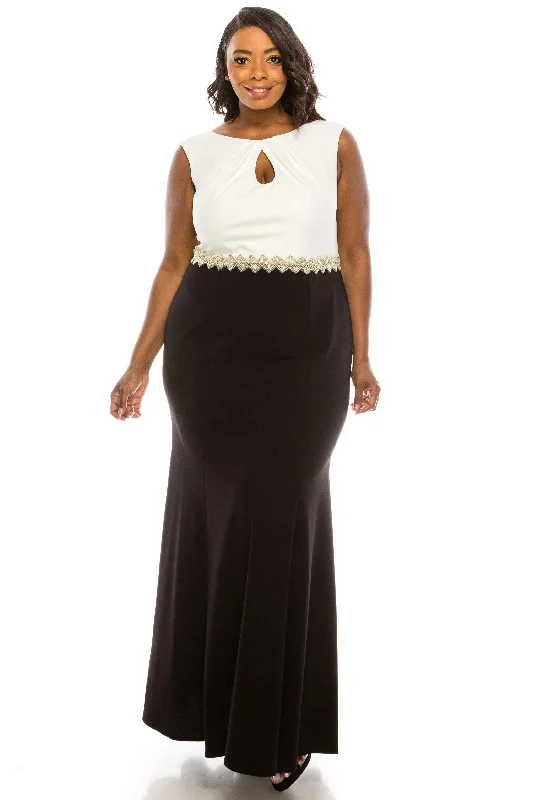 TightsleeveAlex Evenings 460108 Long Formal Plus Size Dress