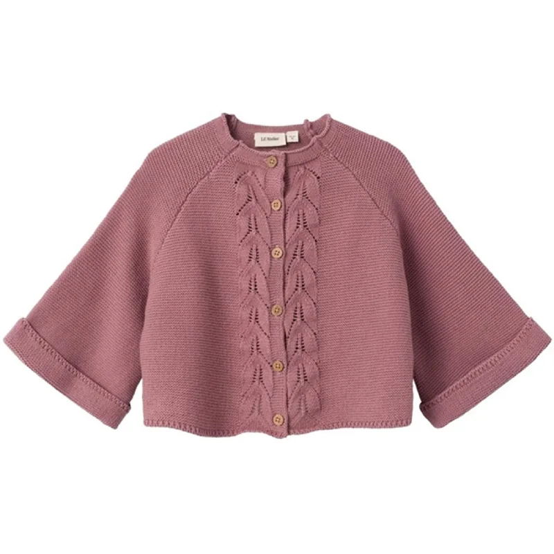 Cropped cardiganLil'Atelier Nostalgia Rose Dora 3/4-sleeved Knit Cardigan