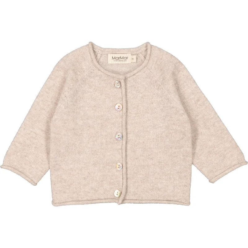 Draped cardiganMarMar Cashmere Sand Melange Tamla Knit Cardigan