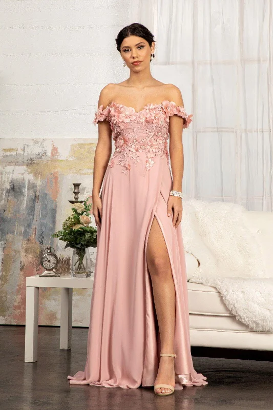 TightvictoryLong Off Shoulder Formal Chiffon Prom Gown Sale