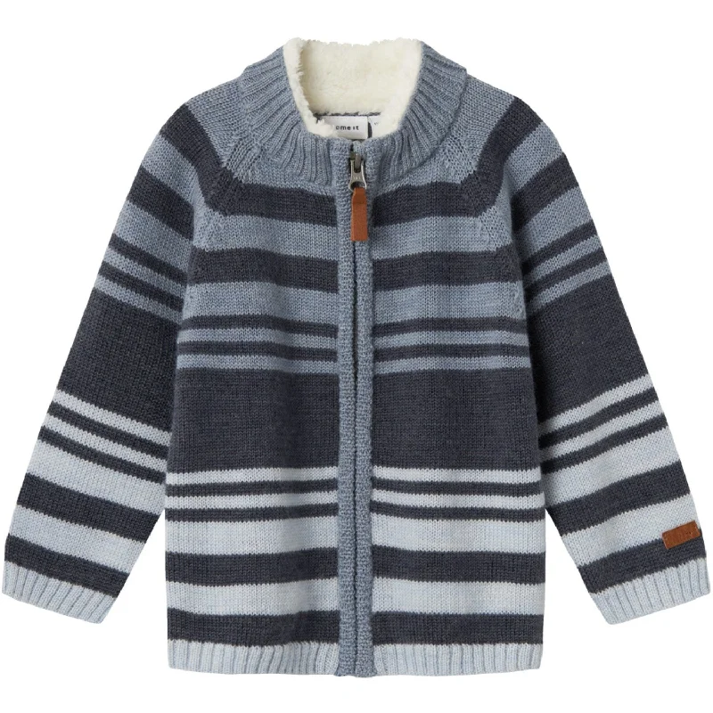 Zip-up cardiganName It Ombre Blue Wriss Wool Knit Cardigan