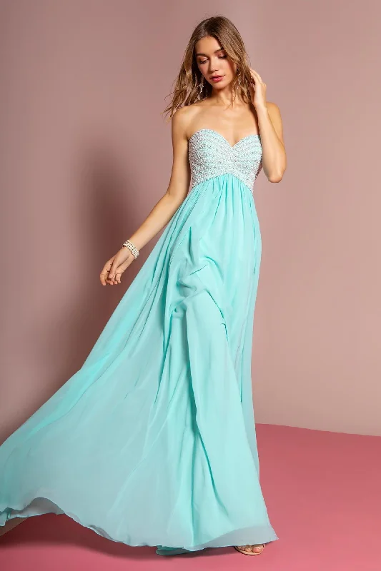 TightbandStrapless Long Prom Evening Gown