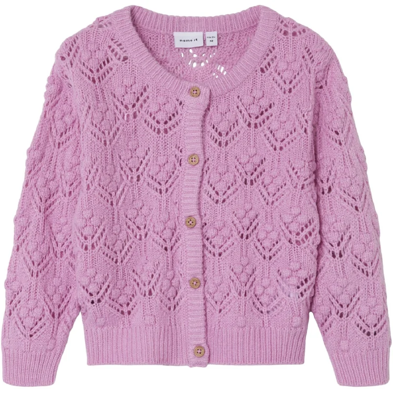 Custom cardiganName It Pastel Lavender Lasille Knit Cardigan