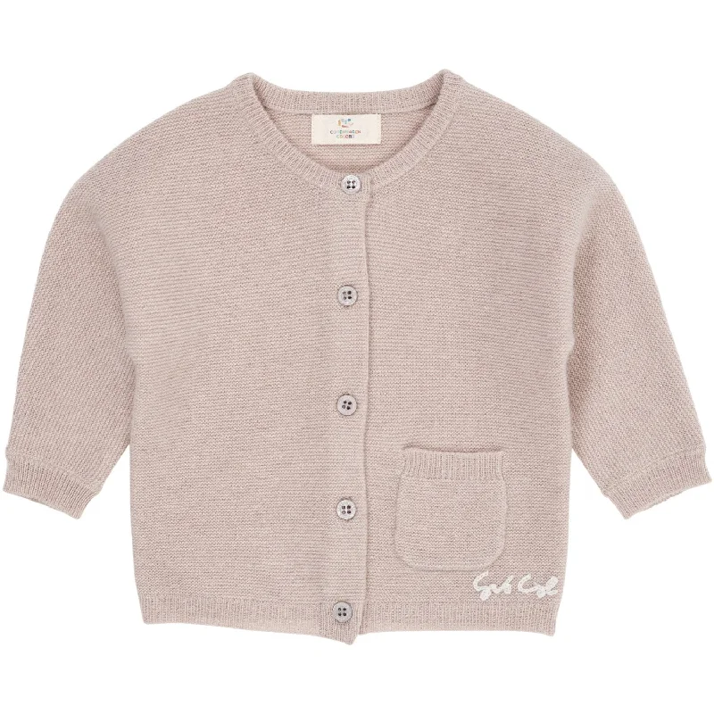 Geometric cardiganCOPENHAGEN COLORS Beige Cashmere Classic Baby Cardigan