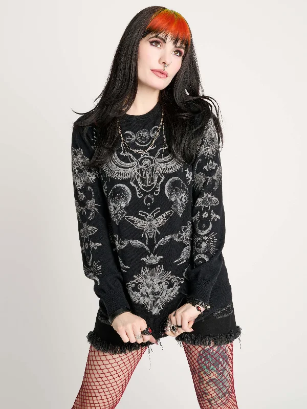 Asymmetrical Knit TopsAncient Relics Sweater