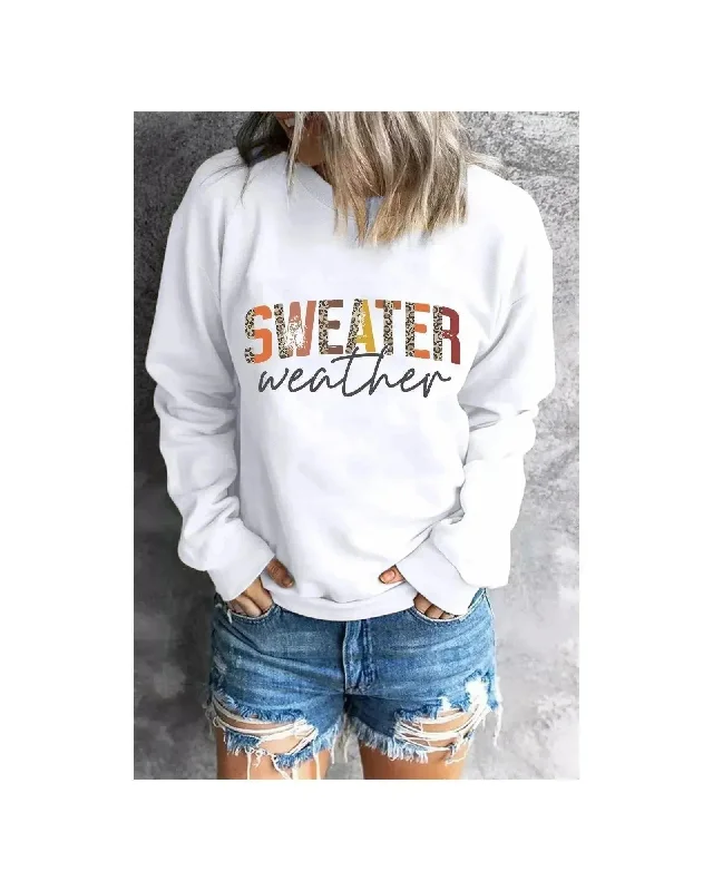 Embellished Knit TopsAzura Exchange Sweater Weather Monogram Sweatshirt - S