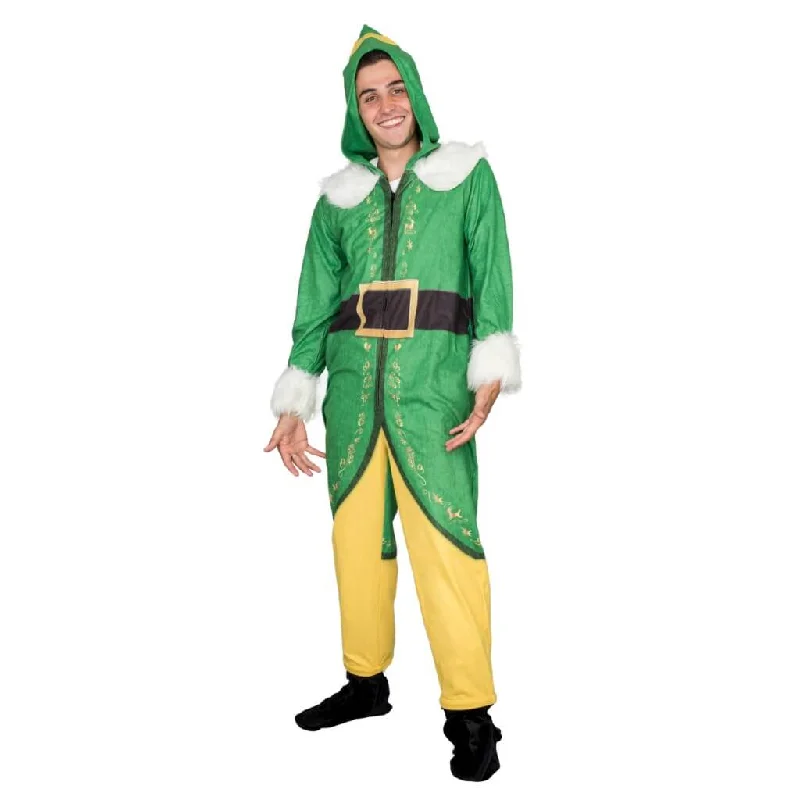 Band Merch Knit TopsBuddy the Elf Costume Pajamas Union Jumpsuit