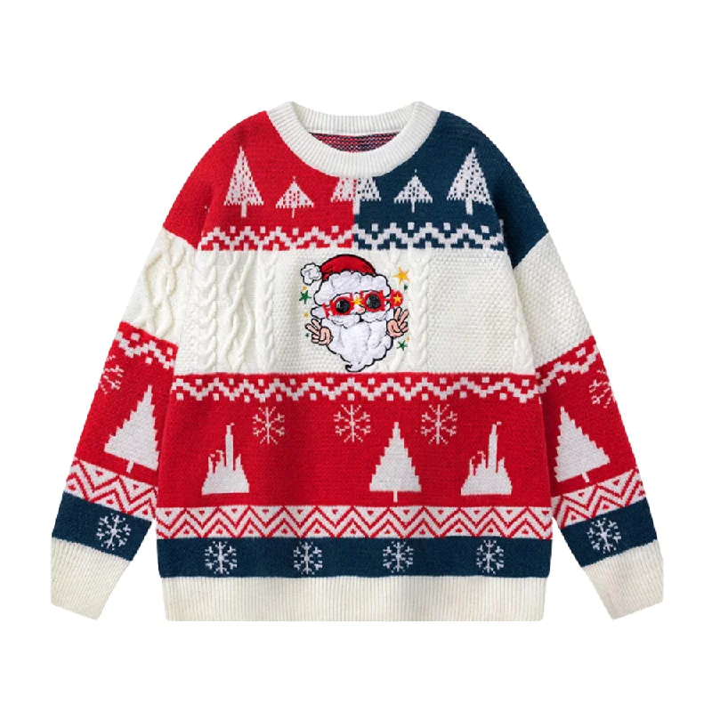 Collaborative Knit TopsWomen's Cute Santa Sweater