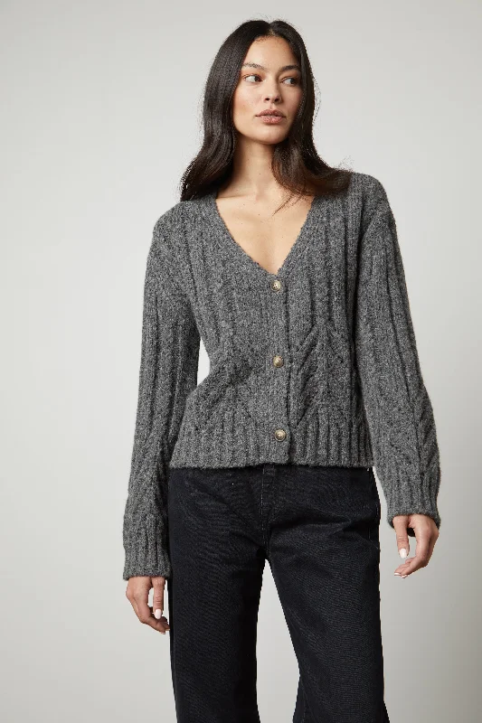 Cable Knit TopsHAZEL ALPACA CABLE KNIT CARDIGAN