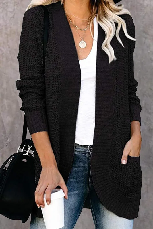 Colorblock Knit TopsOversized Knitted Sweater Cardigan