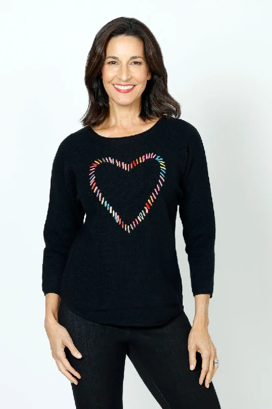 Silk Knit TopsTen Oh 8 Heart Stitch Sweater