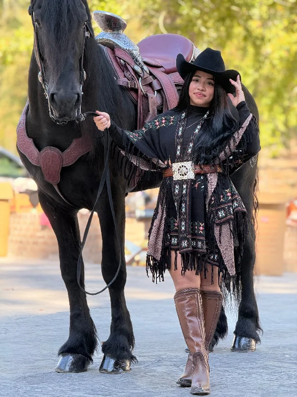 Artist JacketsBLACK AZTEC PONCHO