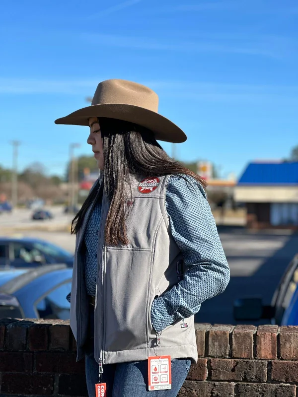 Sequined JacketsCinch Womens Grey Serape Logo Vest, Concealed Carry Pocket