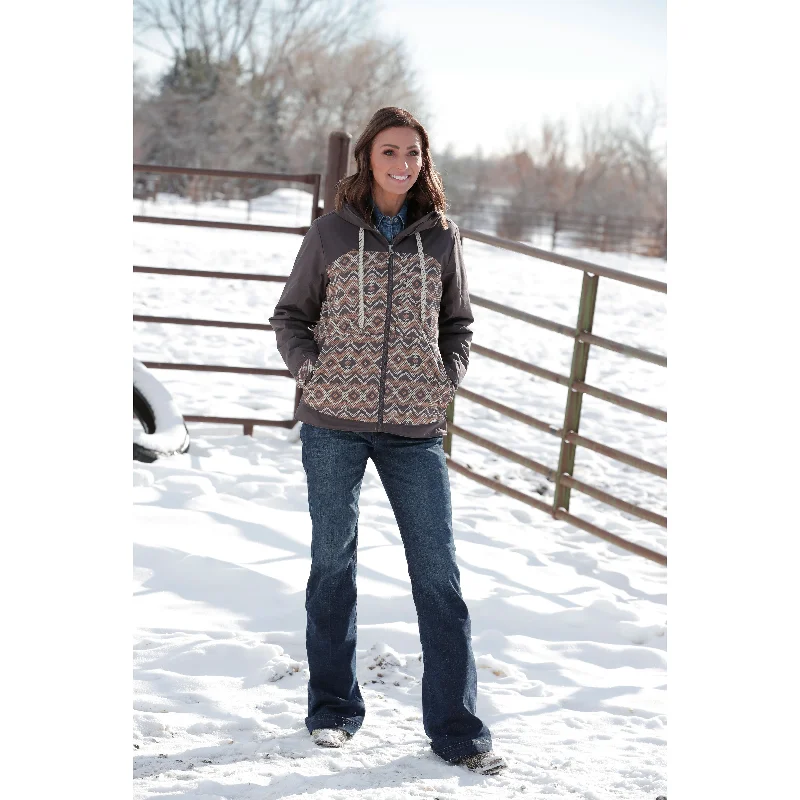 Fleece JacketsCinch Women's Grey Southwestern Ski Jacket