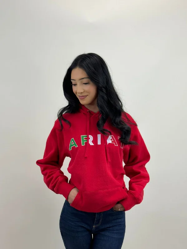 Cropped JacketsAriat Womens MEXICO RED HOODIE