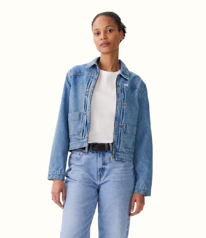 Running JacketsMile Denim Jacket - Light Indigo Wash