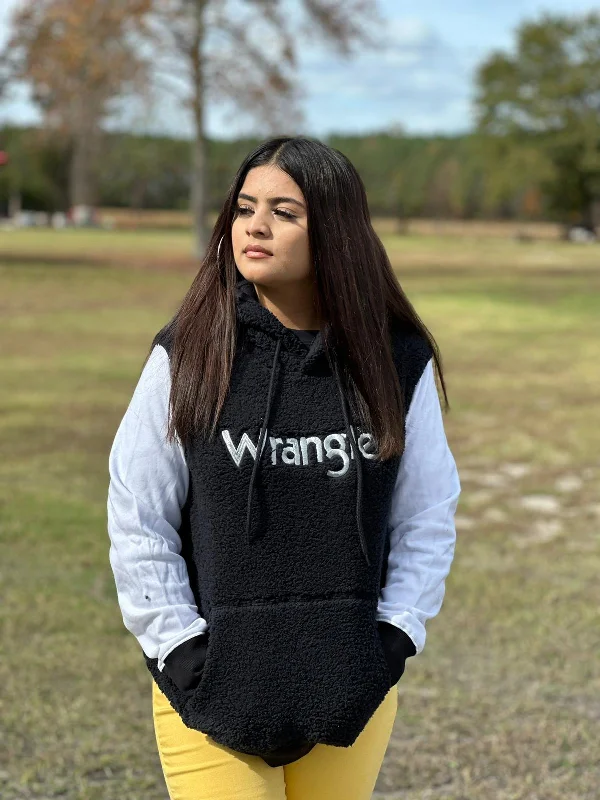 Down JacketsWRANGLER HOODIE FOR WOMEN BLACK-LOGO BLANCO