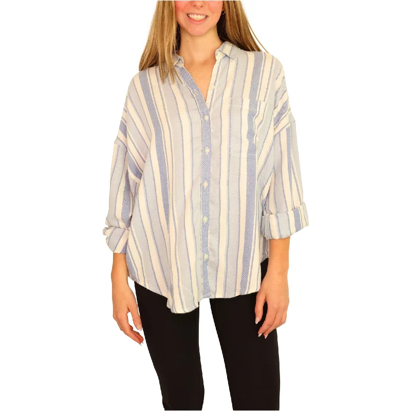 Polka Dot ShirtsAmerican Eagle Womens Stripe Button Up Shirt