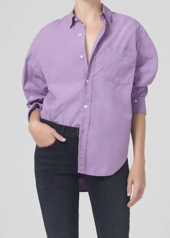 Asymmetrical ShirtsKayla Shirt In Wedgewood