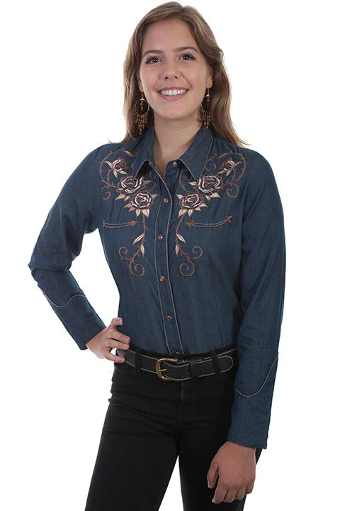 Wool ShirtsWomen's Scully Snap Front Shirt #PL-872DEN