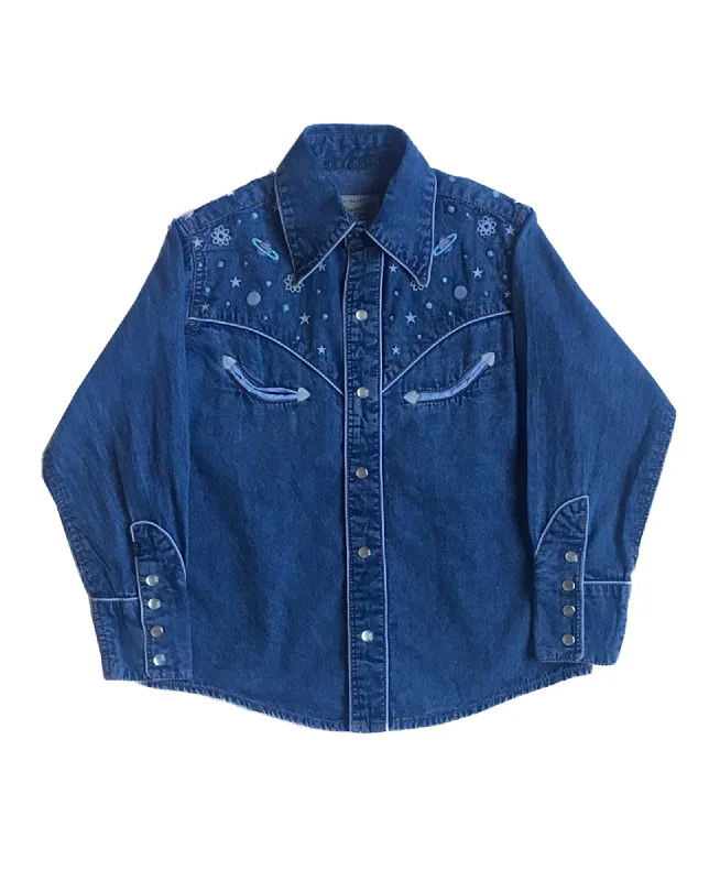 Cashmere ShirtsRockmount Boys Denim 100% Cotton Out of this World Western L/S Shirt