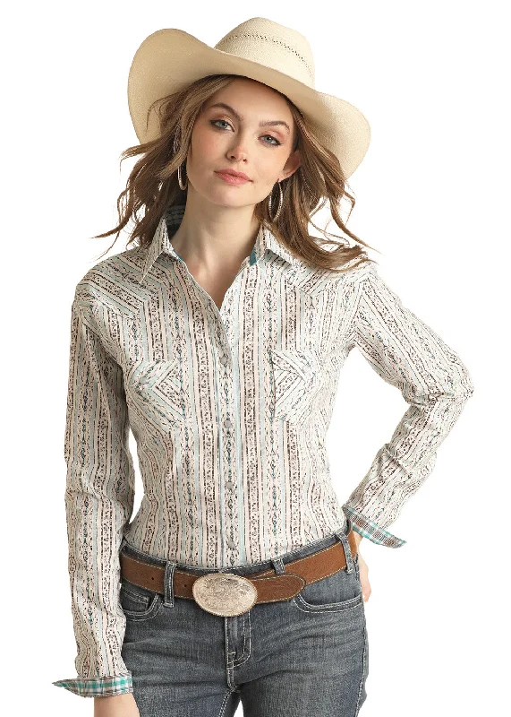 Metallic ShirtsWomen's Rough Stock Snap Front Shirt #RSWSOSRZDP