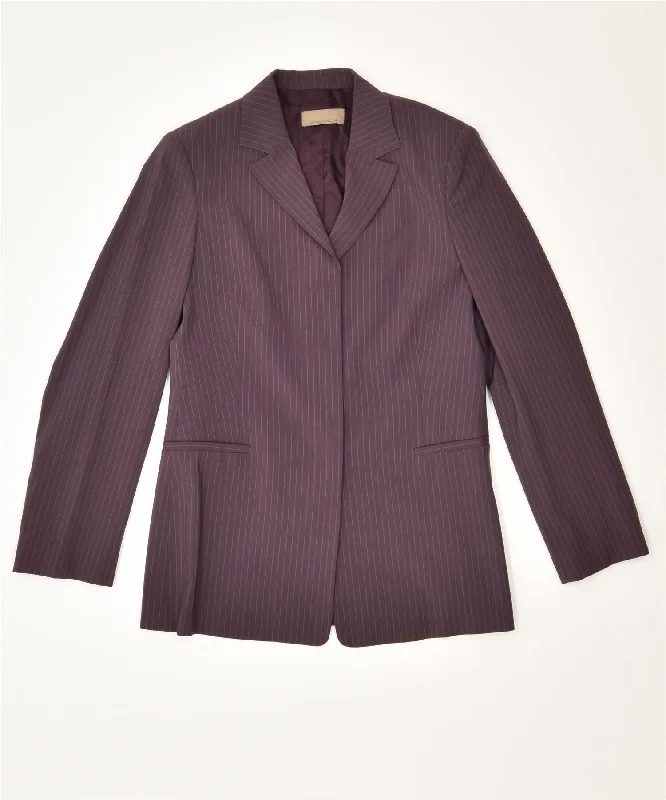 BlazerstartupLAURA LINDOR Womens 3 Button Blazer Jacket UK 12 Medium Grey Virgin Wool