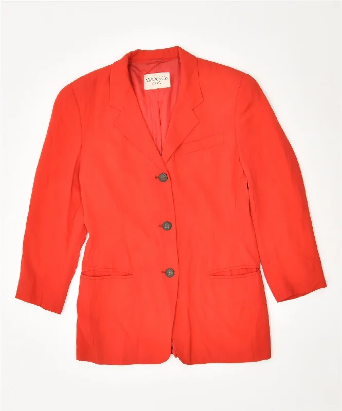 BlazerAIMAX & CO. Womens 3 Button Blazer Jacket UK 16 Large Red Viscose