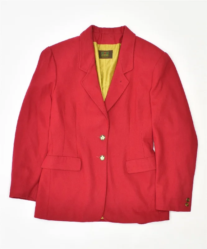 BlazerinnovationPOP 84 Womens 2 Button Blazer Jacket UK 14 Medium Red Wool