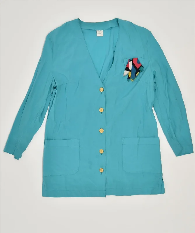 BlazerhistoryVINTAGE Womens 5 Button Blazer Jacket EU 44 Large Turquoise