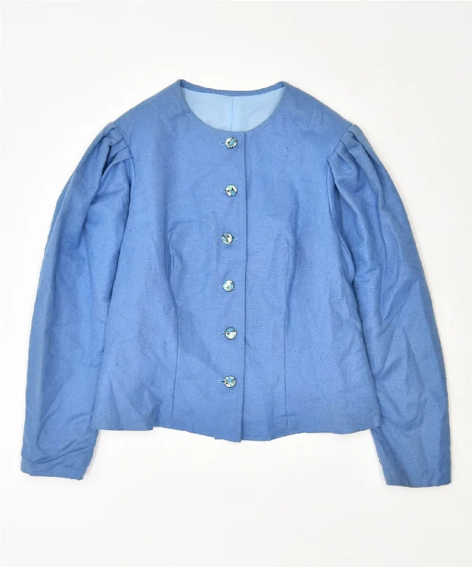 BlazerrivalVINTAGE Womens 6 Button Blazer Jacket UK 18 XL Blue