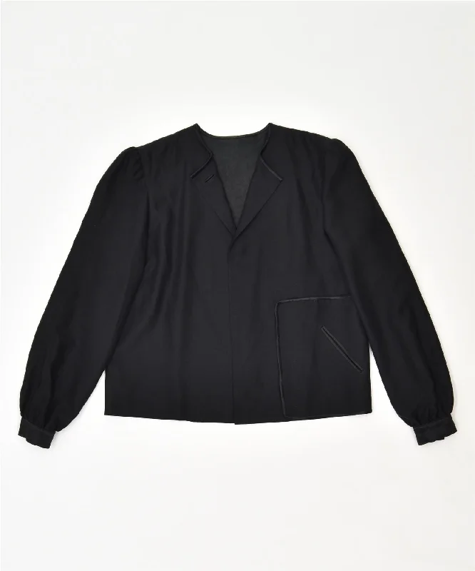 BlazerseasonVINTAGE Womens Blazer Jacket UK 16 Large Black